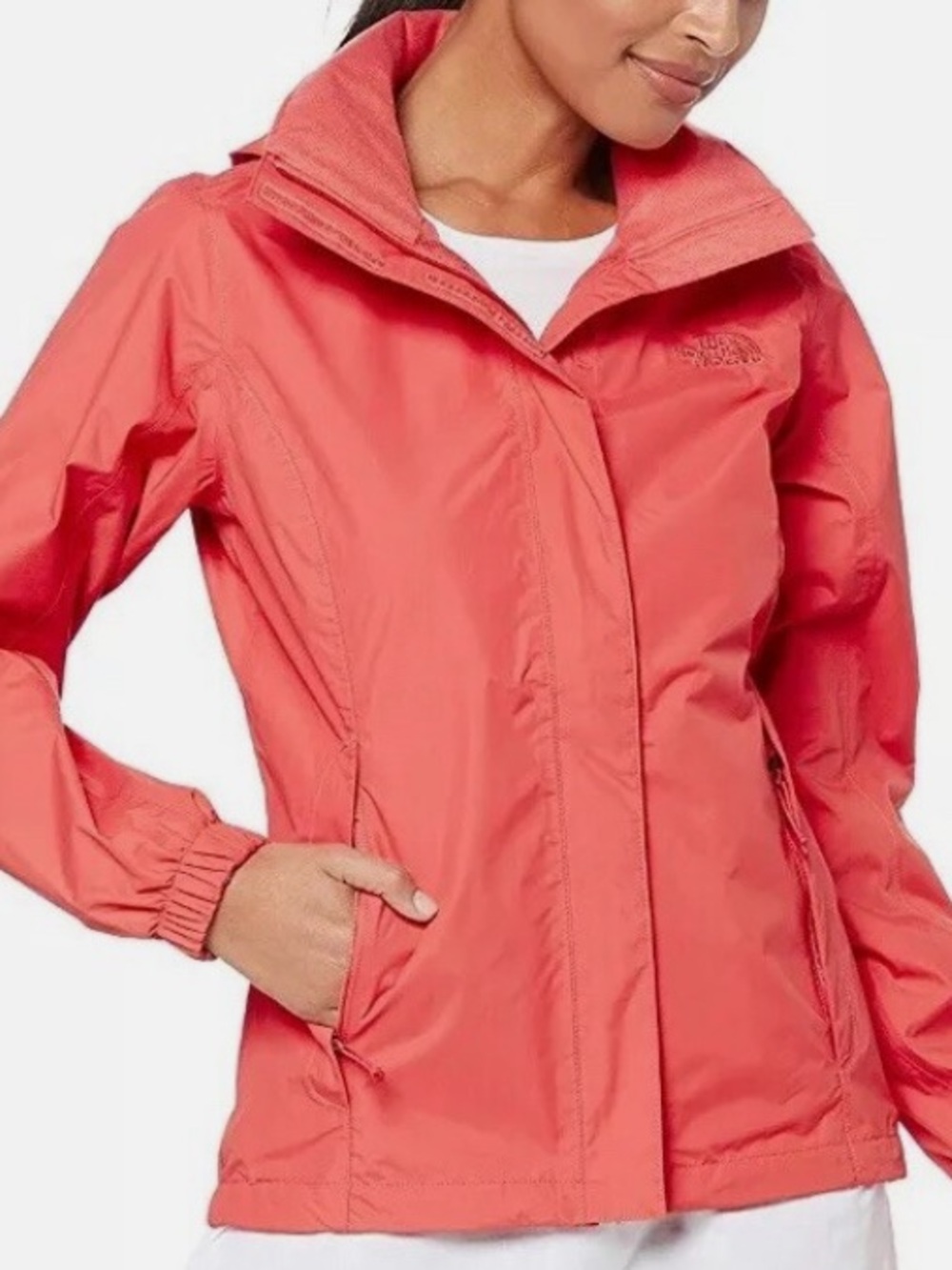 The North Face Women's DryVent Waterproof Jacket in Spiced Coral. Size: S/P.